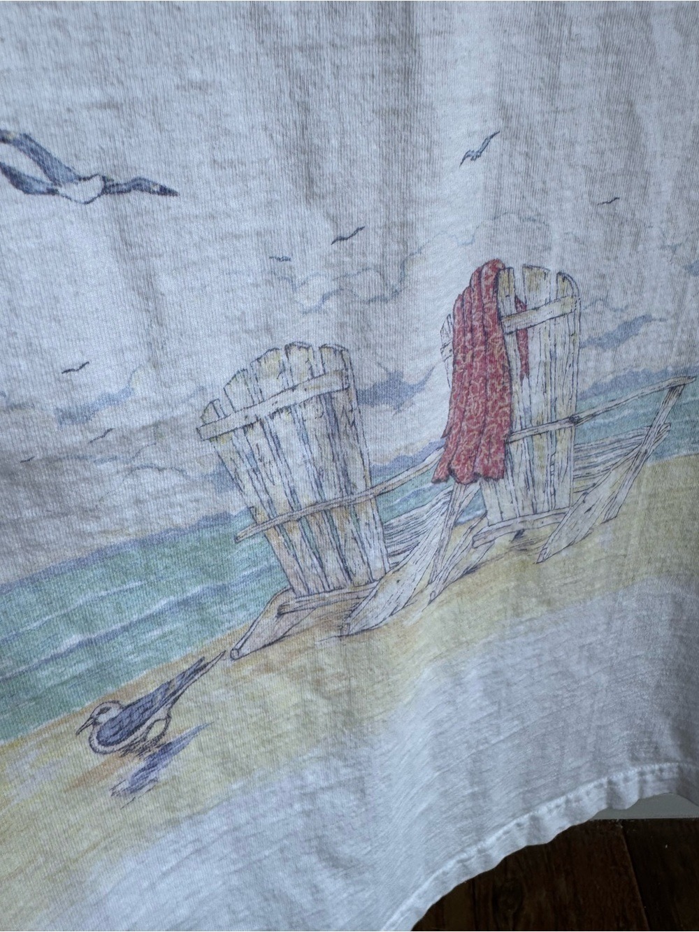 Vtg 90s Cottagecore Dress + Jacket Set 3X White Watercolour Maxi Beach Coastal - Picture 10 of 14